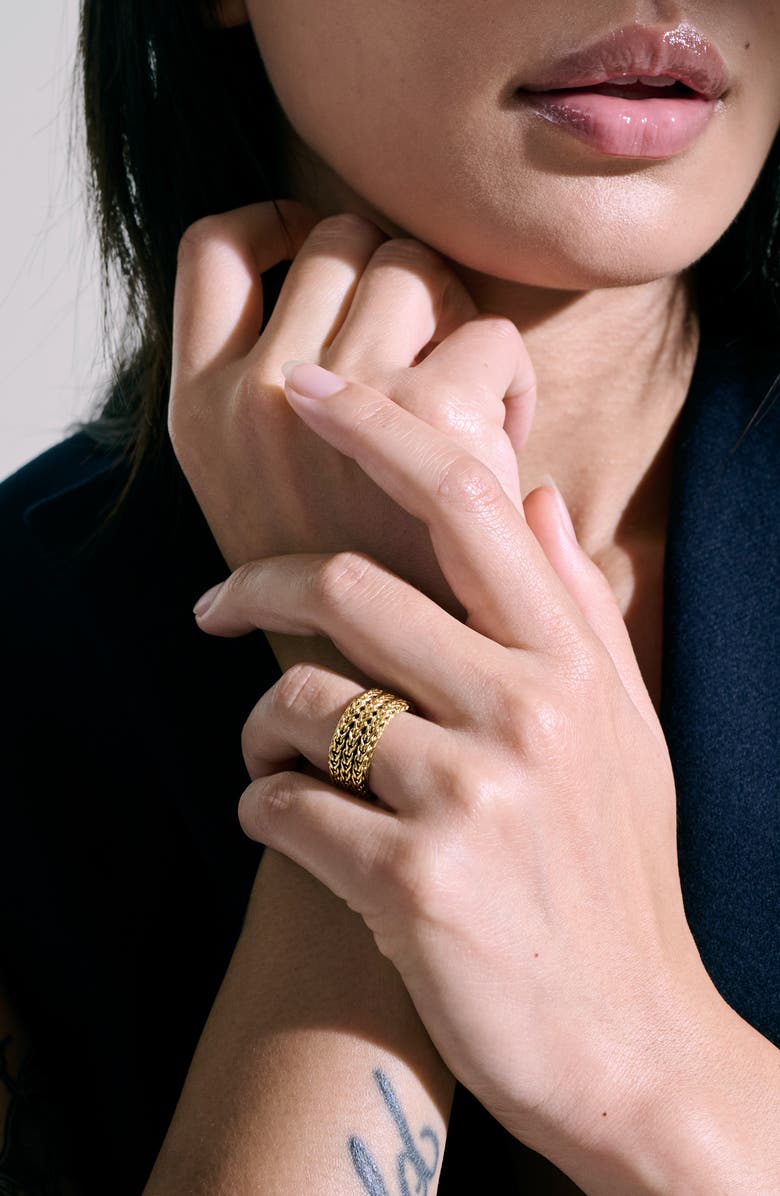 John Hardy Rata Chain Ring, Wide, 9mm, Alternate, color, Gold