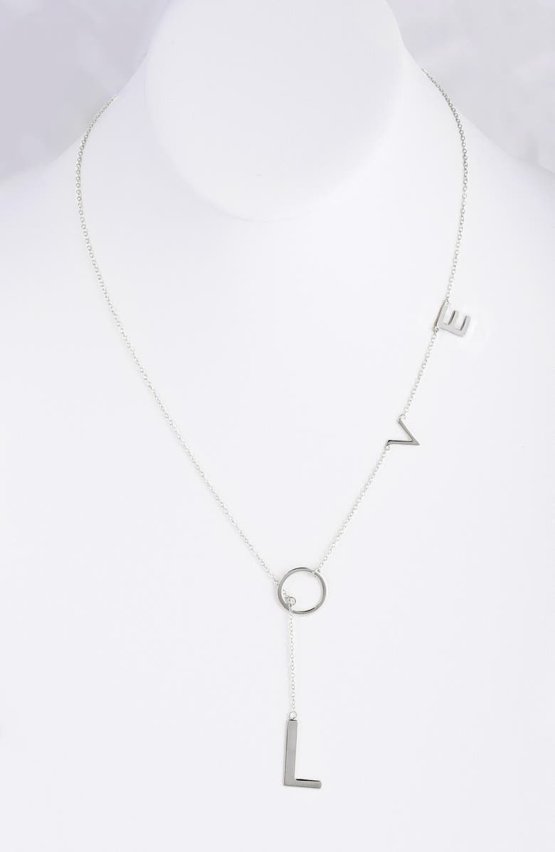 Adornia Love Lariat Necklace, Alternate, color,