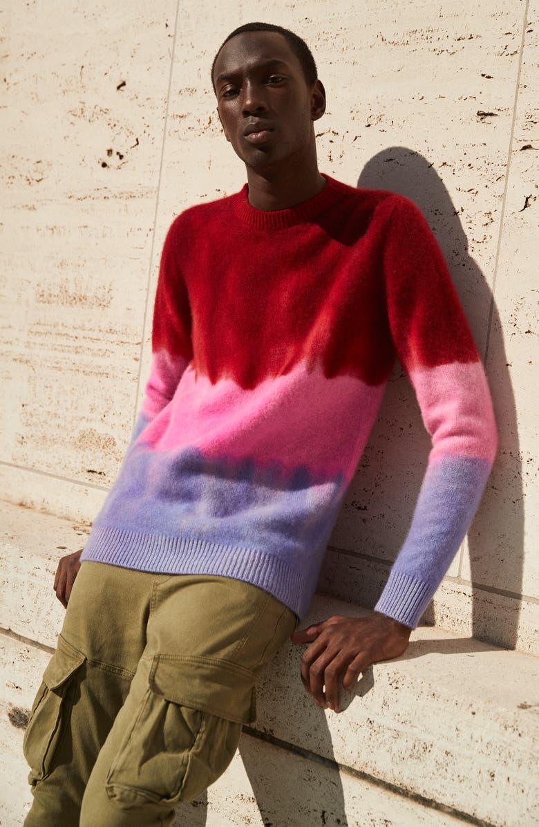 The Elder Statesman Gradient Cashmere Sweater, Main, color, 