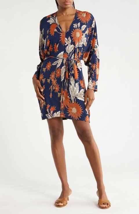 Julie Long Sleeve Drawstring Dress