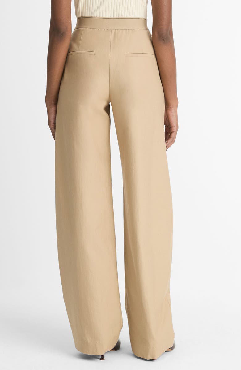 Vince Pleated Elastic Waist Pants, Alternate, color, Dune Stone