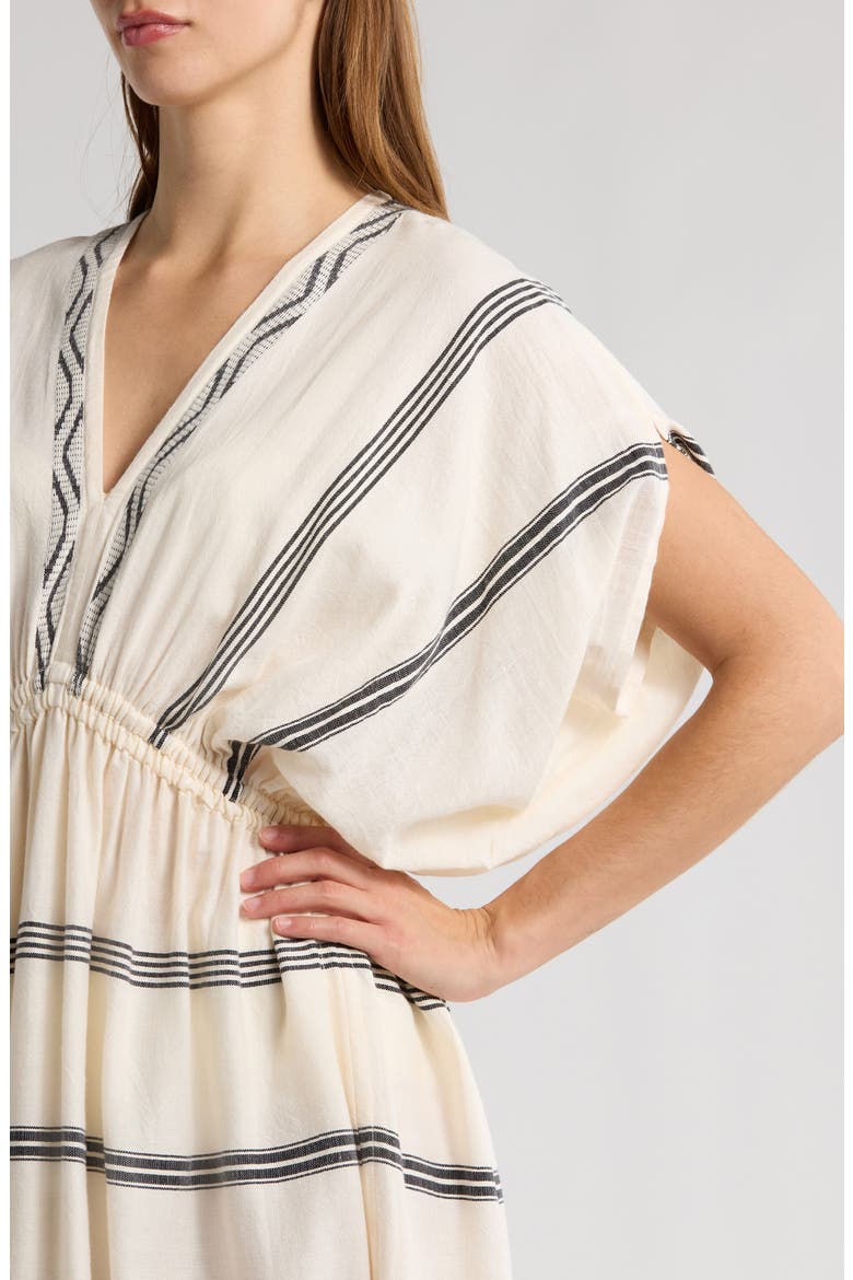 Leila Plunge Cover-Up Dress, Alternate, color, BESELA VANILLA