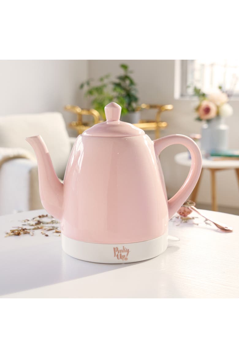 Noelle Ceramic Electric Tea Kettle, Alternate, color, Pink