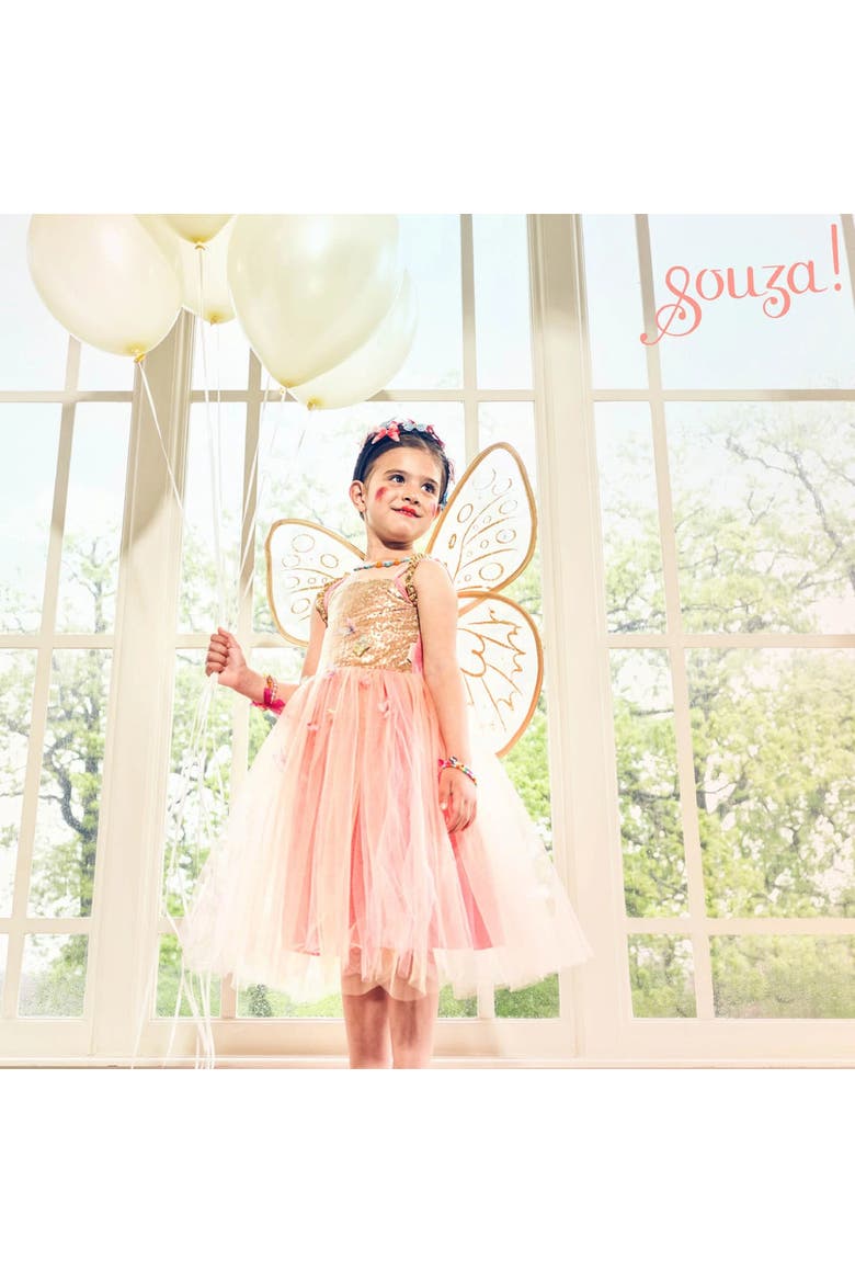 Joanna Fairy Costume, Dress and Wings Set, Alternate, color, Orange