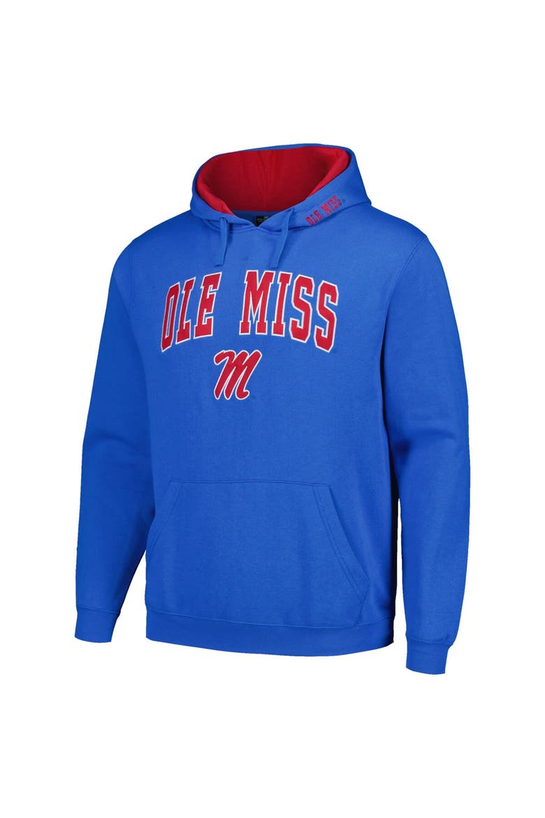 Men's Colosseum Powder Blue Ole Miss Rebels Arch & Logo 3.0 Pullover Hoodie, Alternate, color, Powder Blue