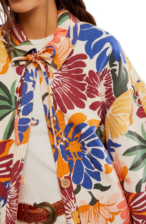 Free People Soleil Beach Jacket Tropical Combo