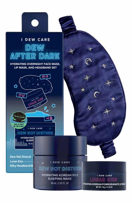 I DEW CARE Dew After Dark Hydrating Overnight Face Mask, Lip Mask & Sleep Mask Set