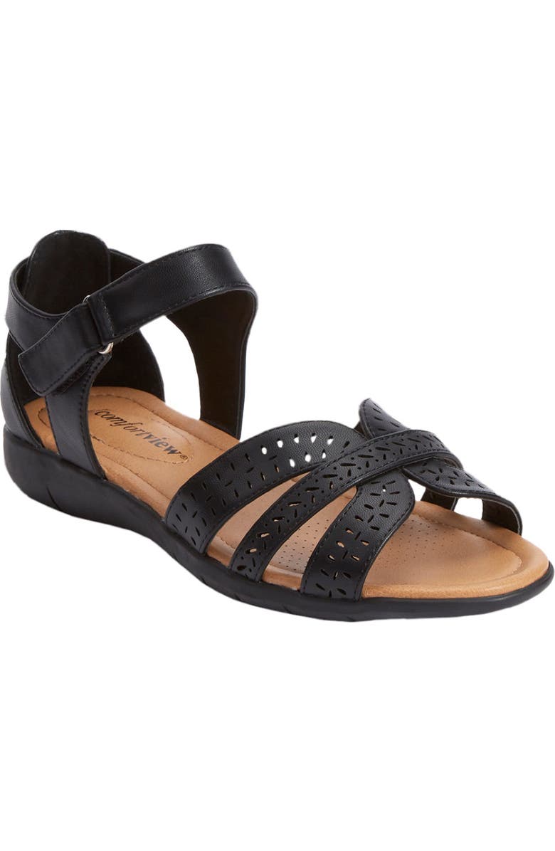 Comfortview The Christiana Sandal, Main, color, Black