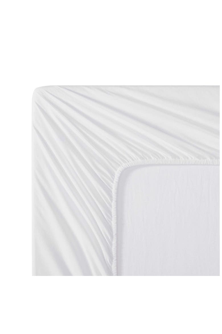 Essentials Cotton Fitted Sheet, Alternate, color, WHITE
