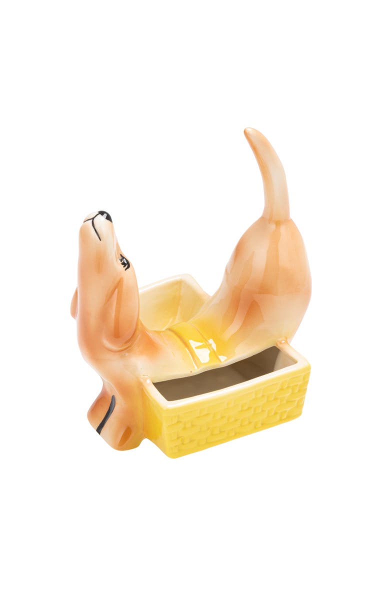 Storied Home Dog-Shaped Planter with Dual Sections, Main, color, Brown