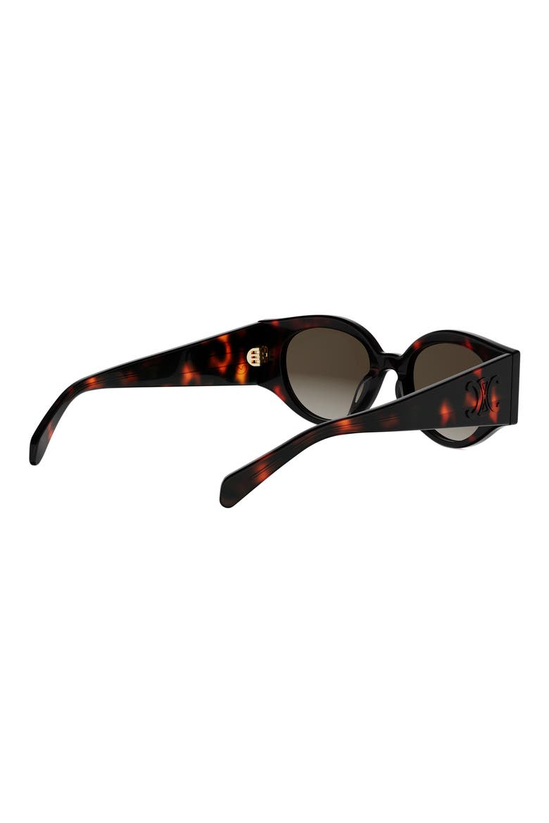 Triomphe Stamp 50mm Butterfly Sunglasses, Alternate, color, DARK HAVANA / GRADIENT BROWN