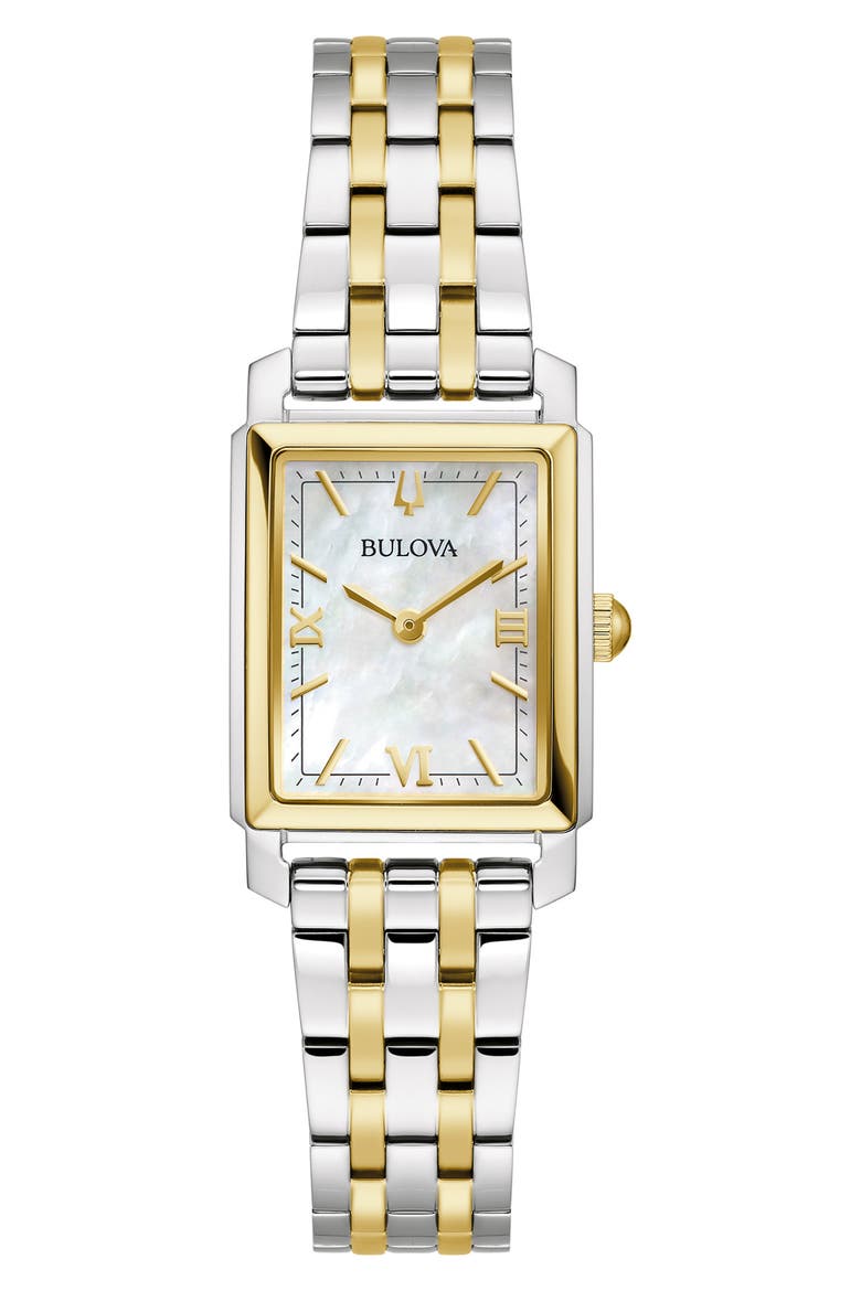 Sutton Mother-of-Pearl Bracelet Watch, 21mm, Main, color, TWO-TONE