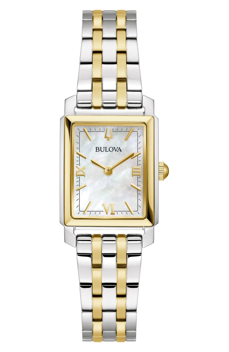 BULOVA Sutton Mother-of-Pearl Bracelet Watch, 21mm, Main, color, Two-Tone