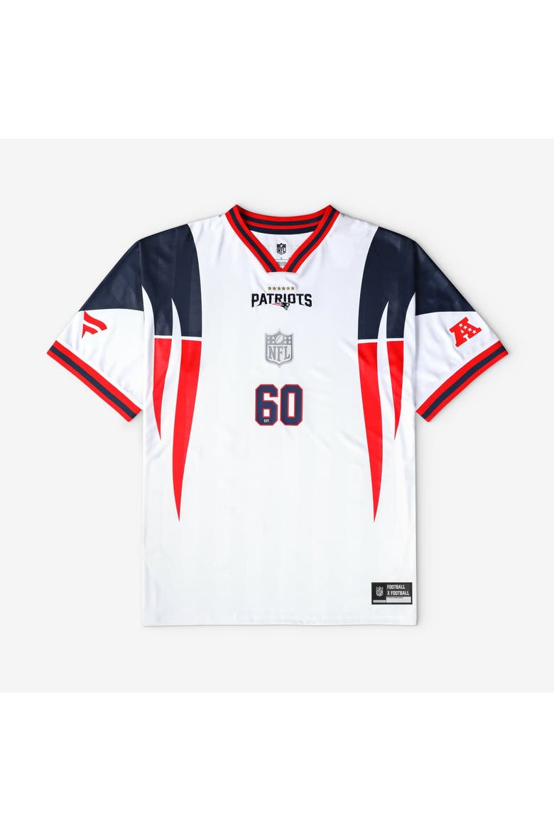 Men's Fanatics White New England Patriots Football x Football V-Neck Fan Top, Main, color, White