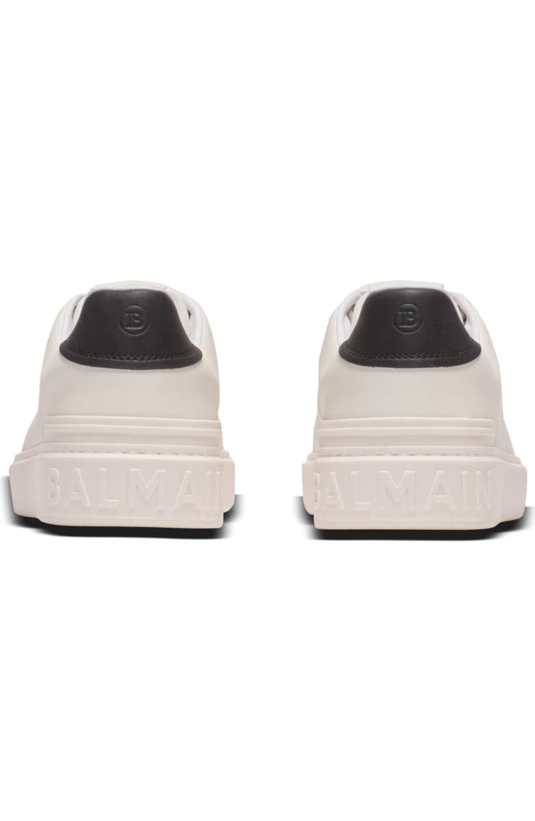 Balmain B-Court trainers in leather calfskin, Alternate, color, White