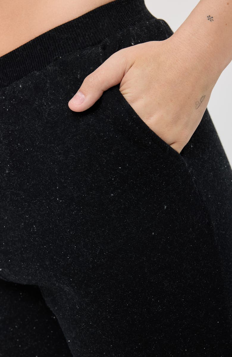 Spiritual Gangster Shimmer Sol Cozy Sweatpants, Alternate, color, Black