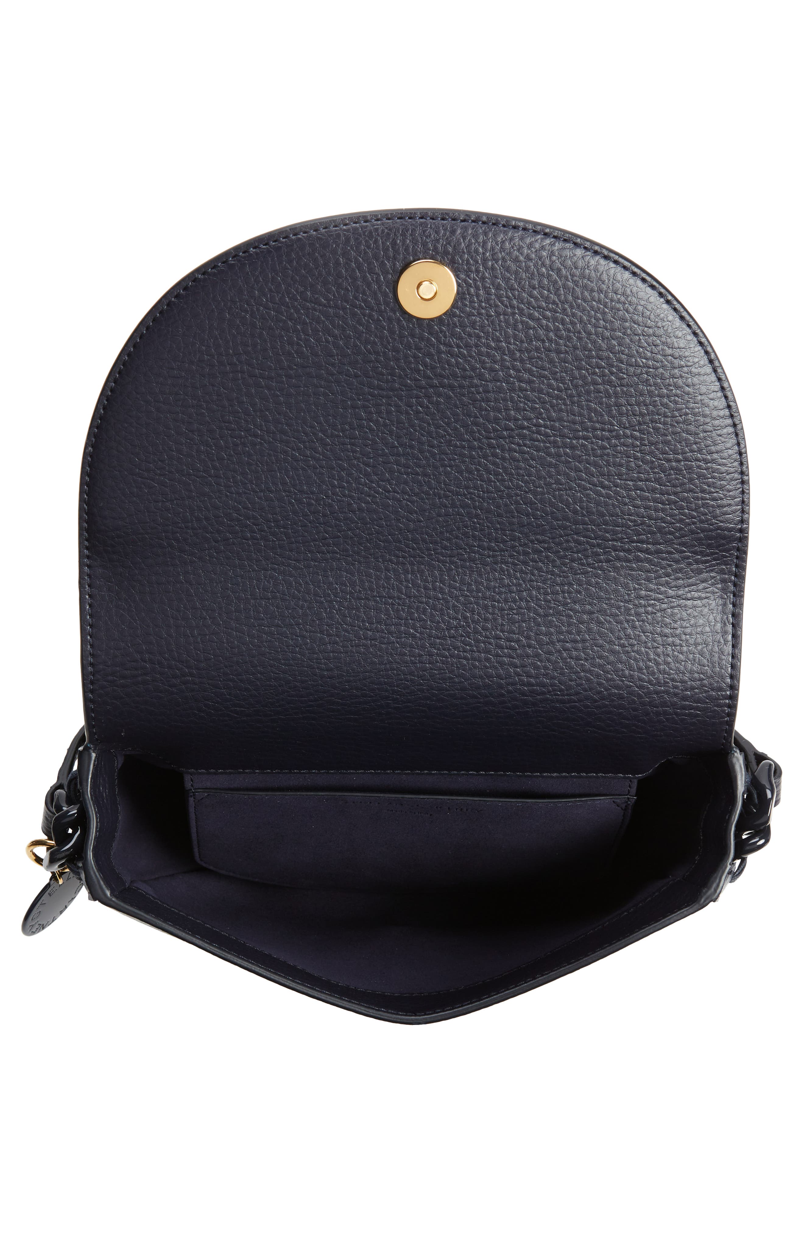 Stella McCartney Medium Frayme Flap Faux Leather Shoulder Bag, Alternate, color, 