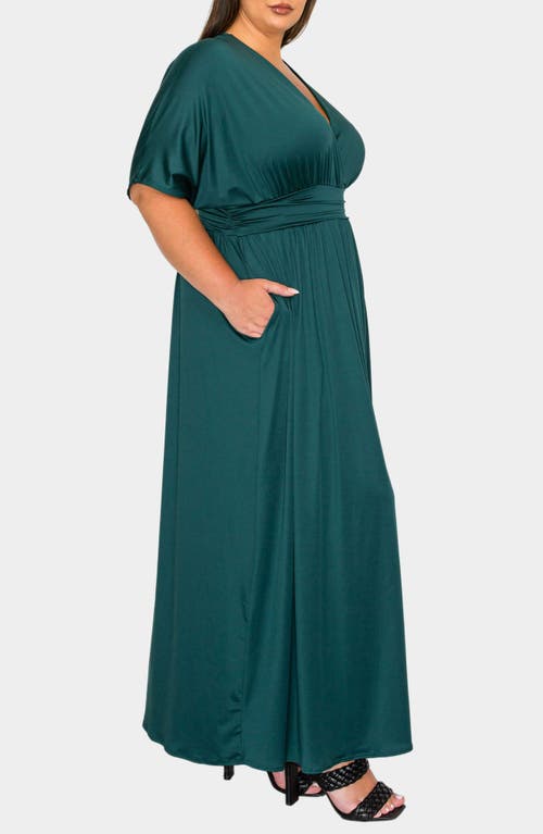 L I V D Raffi Maxi Dress In Hunter Green