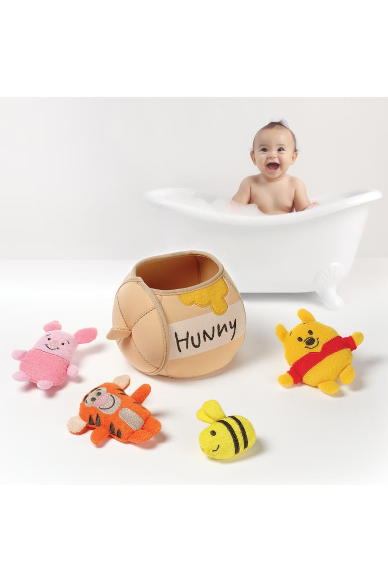 Winnie the Pooh Honey Pot Terry/Neoprene Bath Toy Set, Alternate, color, Multicolor