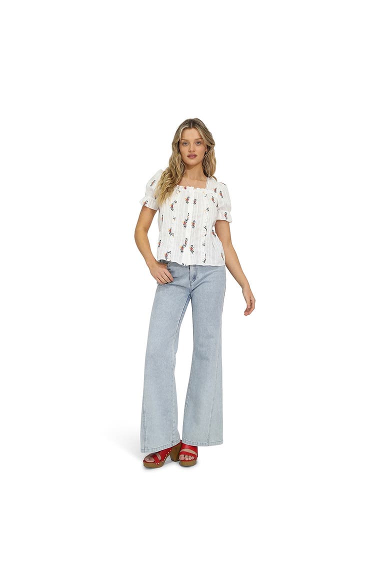 Wild Garden Floral Blouse, Alternate, color, White
