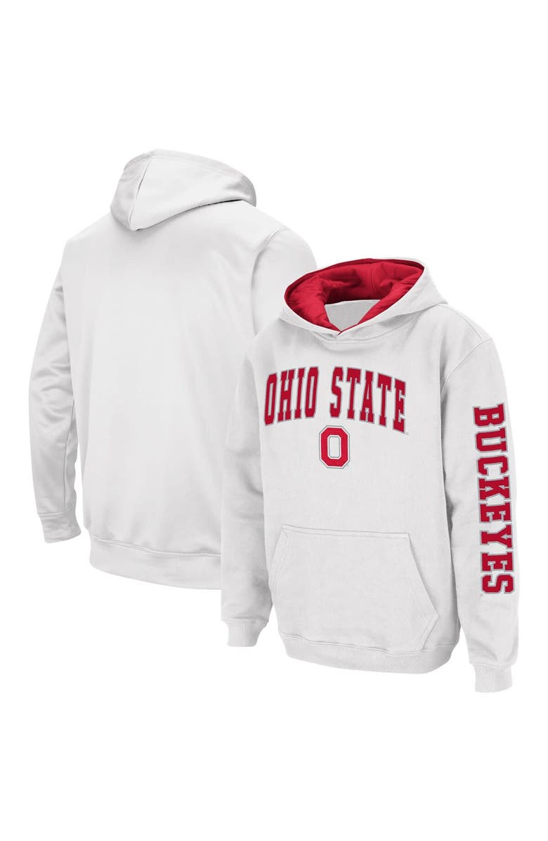 COLOSSEUM Youth Colosseum  White Ohio State Buckeyes 2-Hit Pullover Hoodie, Main, color, White