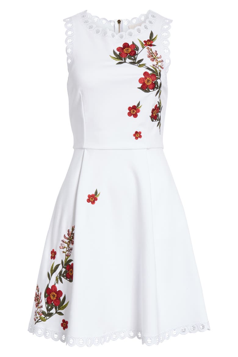 Kristil Kirstenbosch Skater Dress, Alternate, color, WHITE