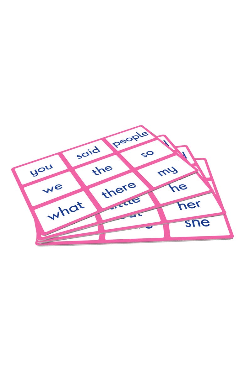 Tricky Word Bingo Educational Learning Game Match The Words, Alternate, color, Multicolored