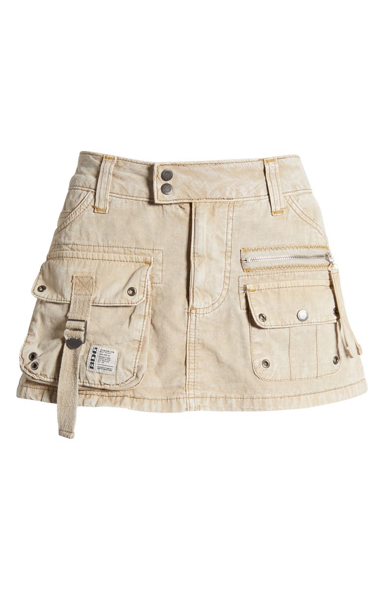 BDG Urban Outfitters Julia Cargo Miniskirt, Alternate, color, Cloud Grey
