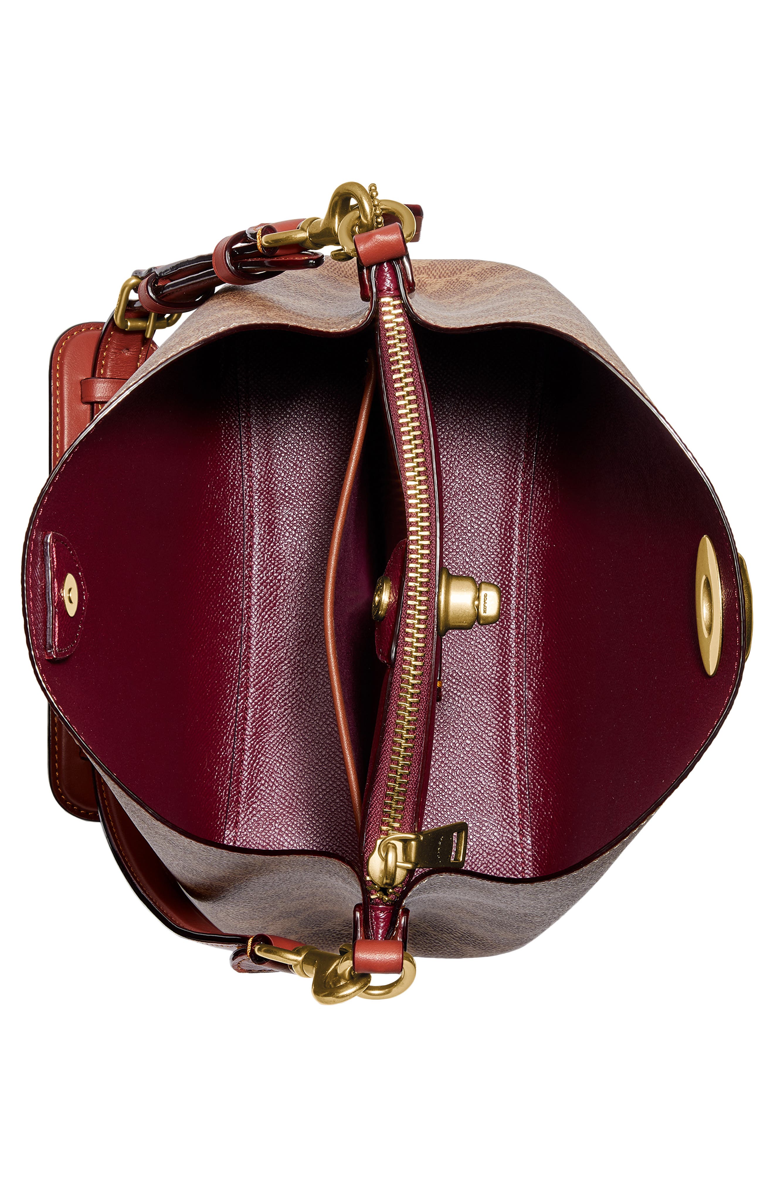 COACH Willow Signature Coated Canvas Shoulder Bag, Alternate, color, 