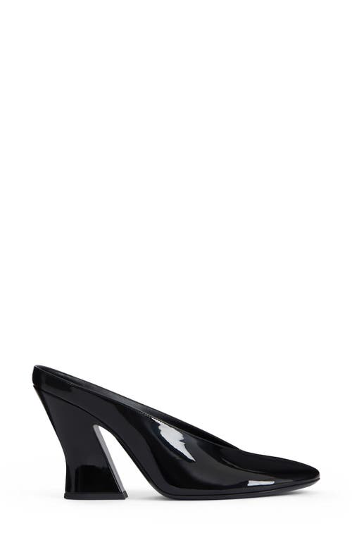 Givenchy Sculpted Heeled Mules In Patent Leather In Black