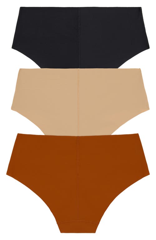 Dkny Litewear Cut Anywhere Assorted 3-pack Hipster Briefs In Multi
