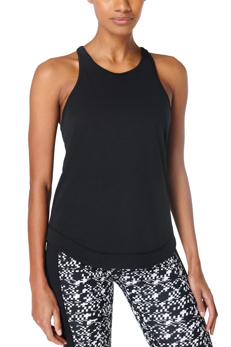 Breathe Easy Run Tank Top, Main, color, BLACK
