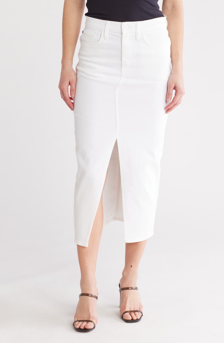 Hudson Jeans Denim Midi Skirt, Main, color, White