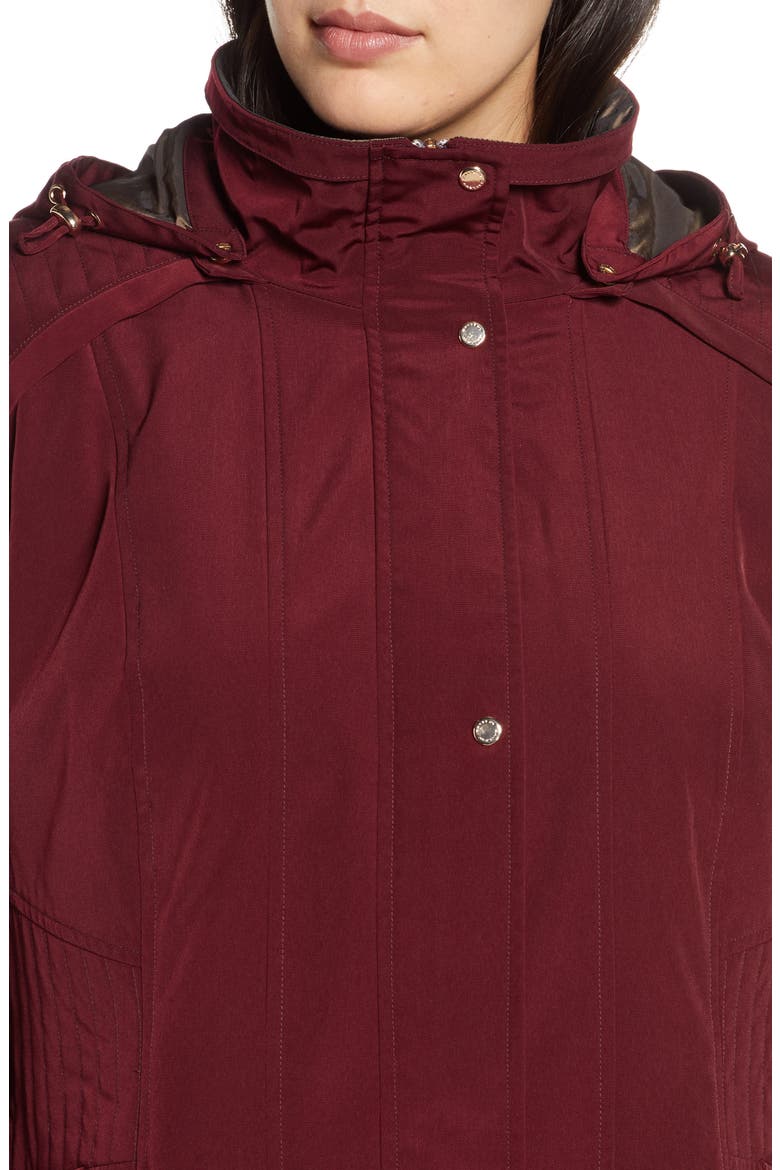 Raincoat with Removable Hood & Liner, Alternate, color, RHUBARB