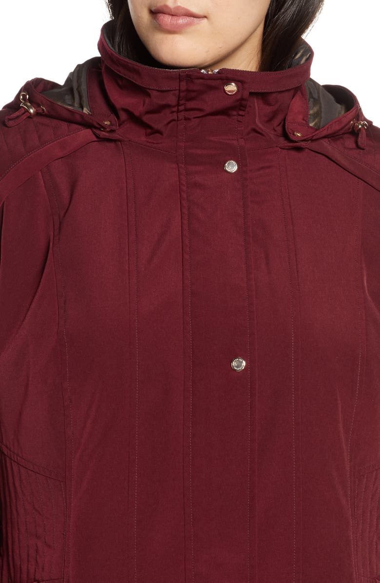 Gallery Raincoat with Removable Hood & Liner, Alternate, color, 