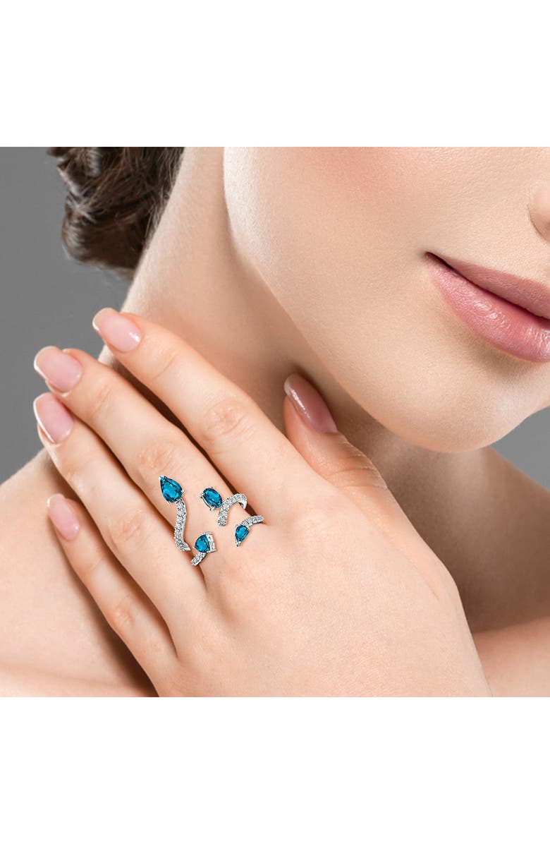 Hueb Mirage Blue Topaz & Diamond 18K White Gold Ring, Alternate, color,