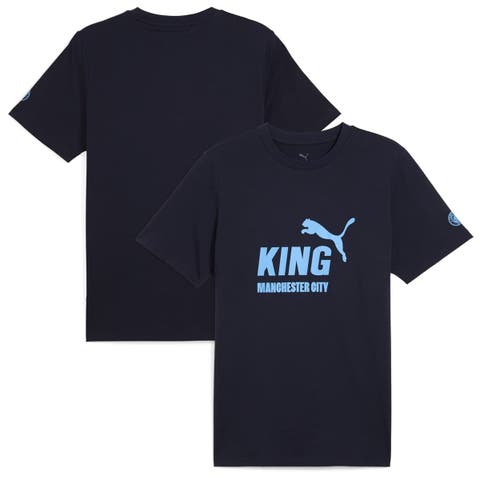 Men's Puma Navy Manchester City 2025/26 King Logo T-Shirt