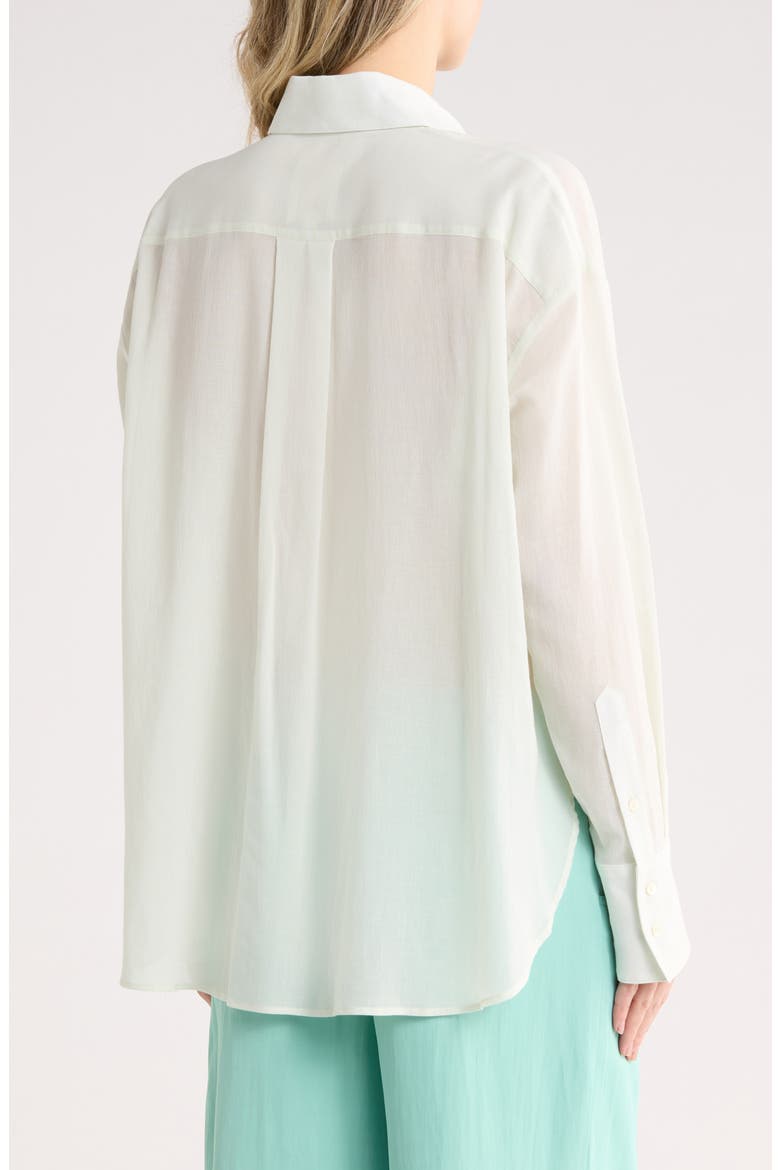 Big Joe Cotton Button-Up Shirt, Alternate, color, CLEARLY AQUA
