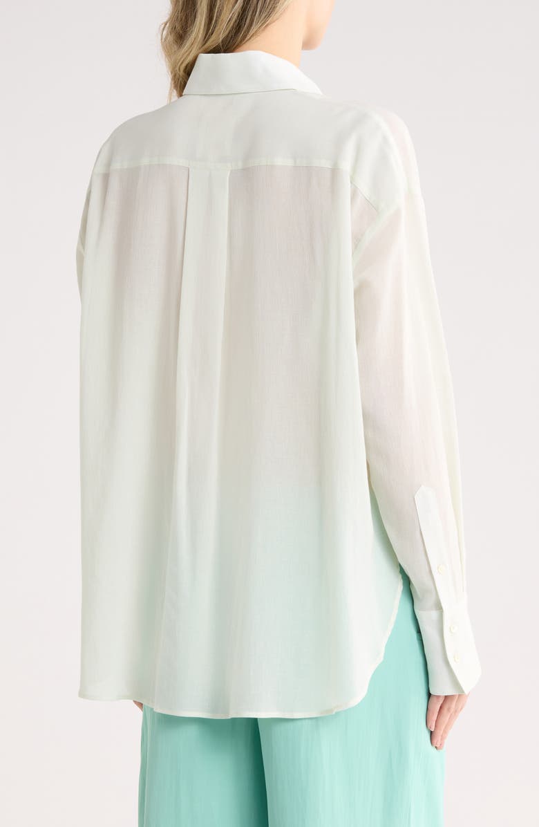 TWP Big Joe Cotton Button-Up Shirt, Alternate, color, Clearly Aqua