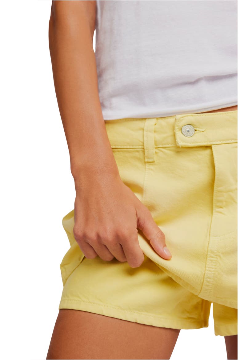 Galivanting Denim Skort, Alternate, color, LEMON ICE