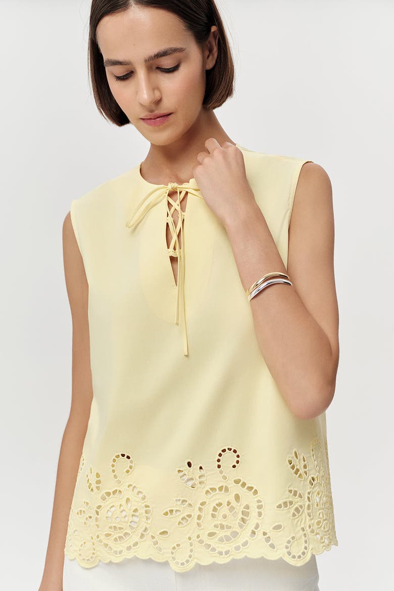 Adrianne Sleeveless Blouse, Alternate, color, Yellow