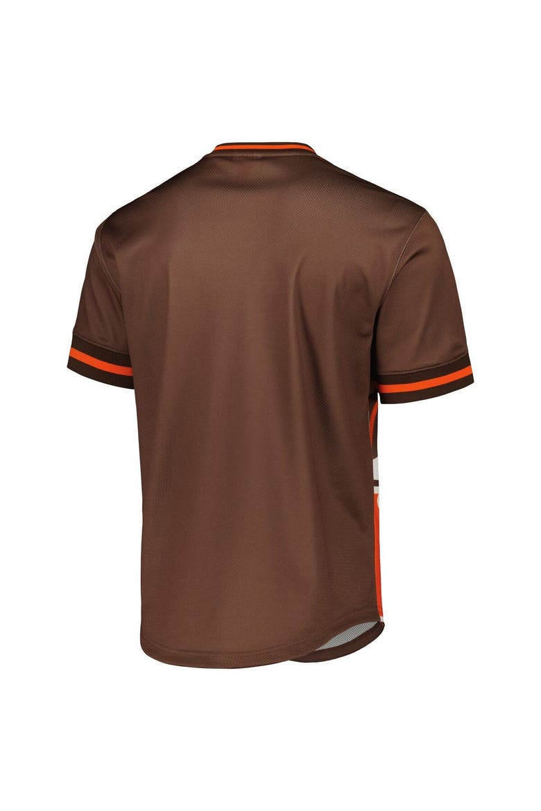 Men's Mitchell & Ness Orange Cleveland Browns Jumbotron 3.0 Mesh V-Neck T-Shirt, Alternate, color, Orange