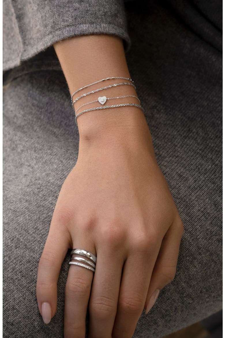 14K White Gold Singapore Chain Bracelet (Nordstrom Exclusive), Alternate, color, 14K WHITE GOLD