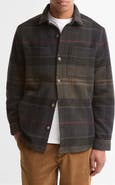 Barbour Woodlane Brushed Plaid Shirt Jacket