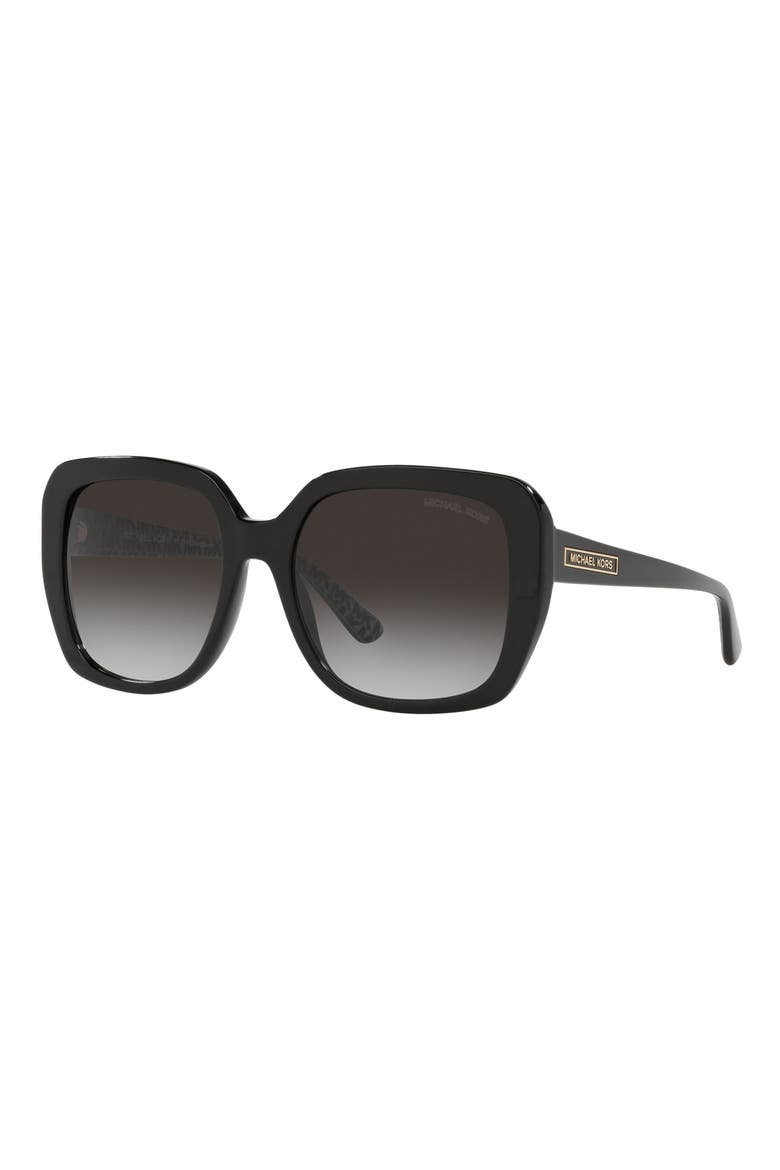 55mm Square Sunglasses, Alternate, color, BLACK