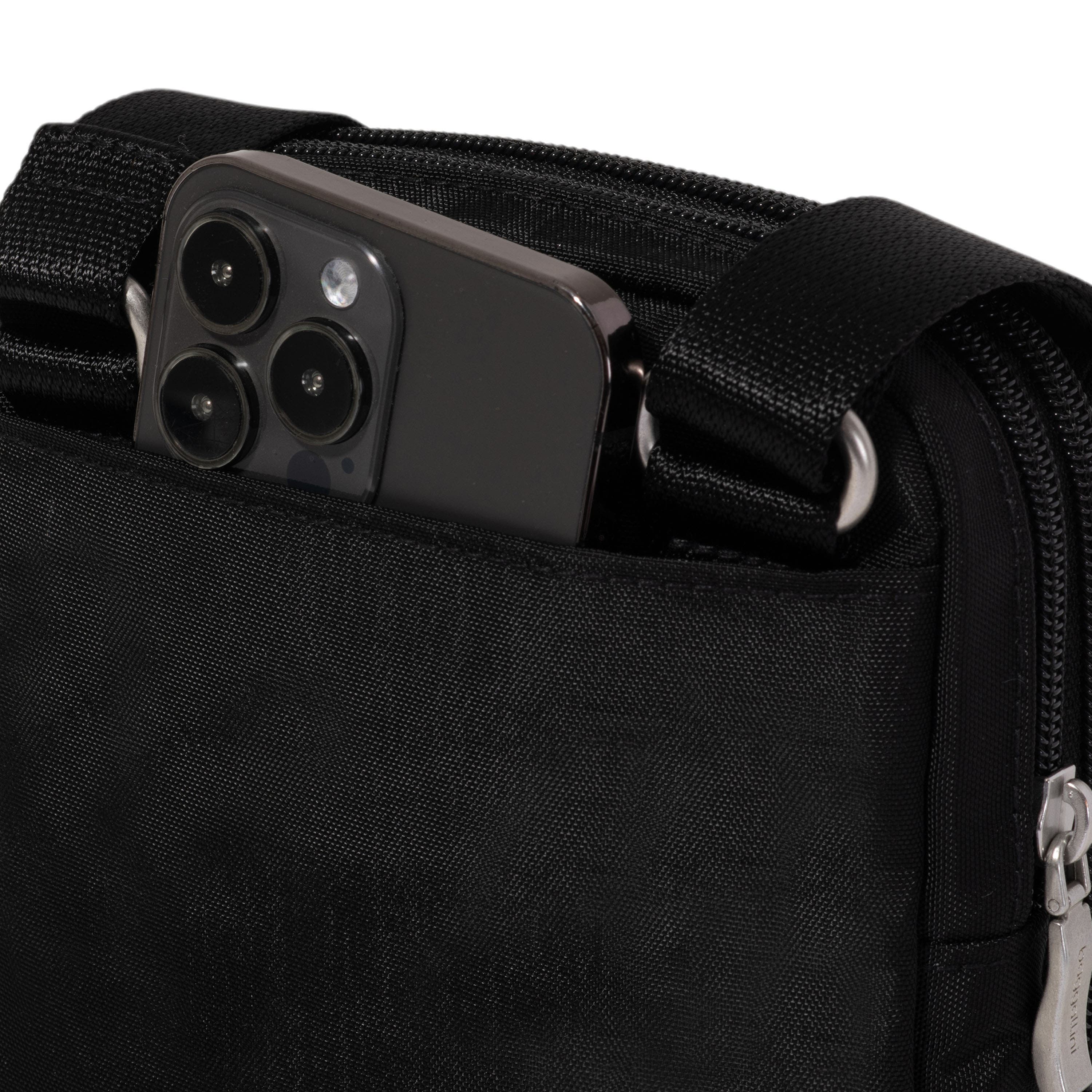 BAGGALLINI Coastal Flip Lock Venture Crossbody, Alternate, color, Black