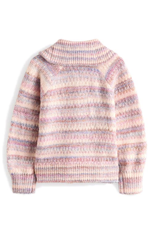 Next Kids' Stripe Zip-up Cardigan In Pink