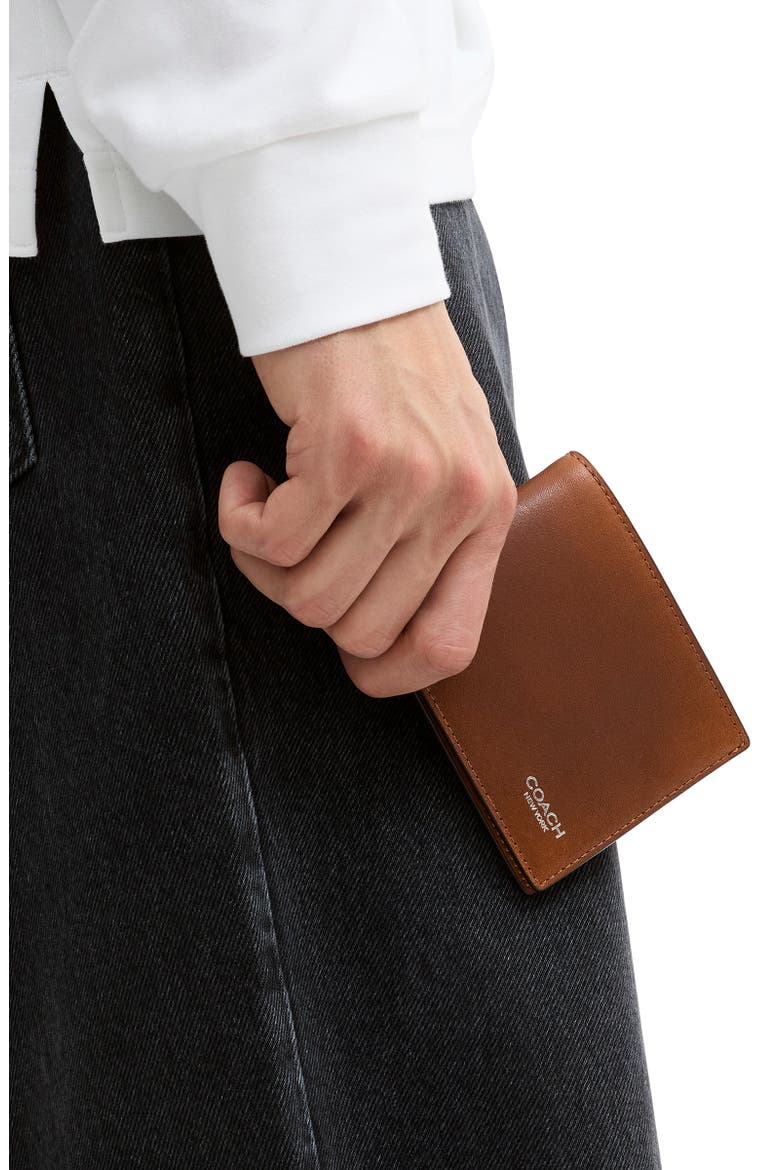 Slim Loved Leather Bifold Wallet, Alternate, color, SADDLE/ BURNT SIENNA