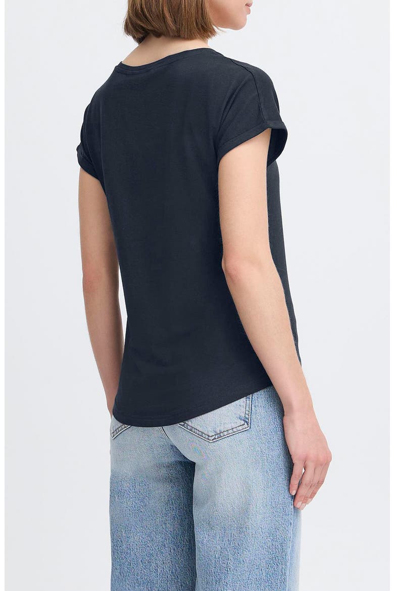 Pamila Cotton T-Shirt, Alternate, color, COPENHAGN NIGHT