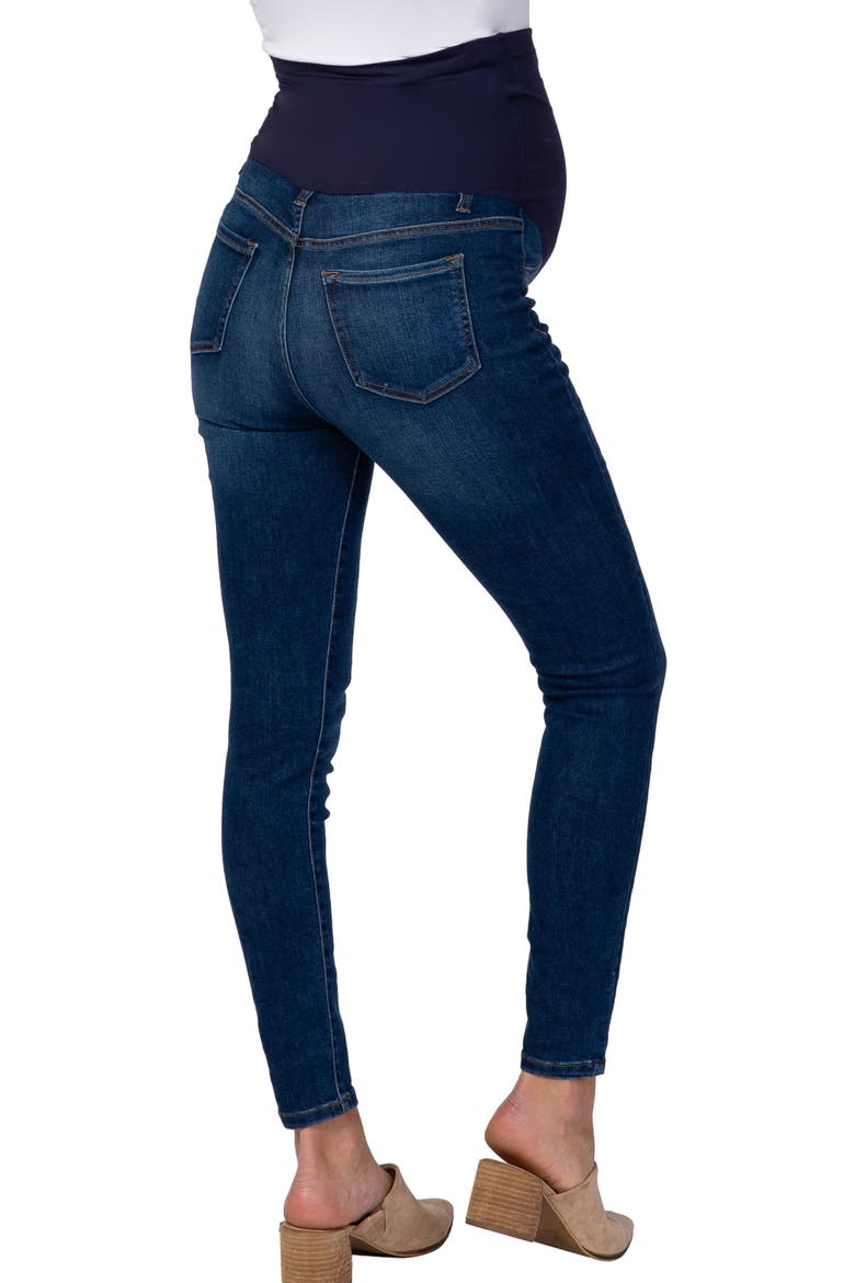 Skinny Maternity Jeans, Alternate, color, Navy Blue
